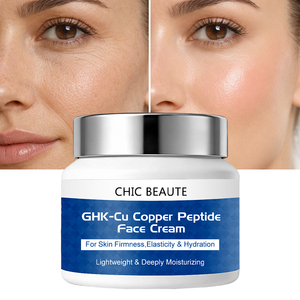 CHIC BEAUTE Crème Visage Hydratante Anti-Rides Naturelle au Peptide de Cuivre GHK-Cu Éclaircissante pour Soin de la Peau - Product Image 1