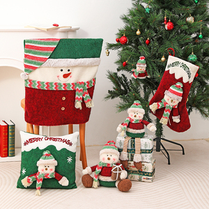 <b>Christmas</b> Figurines Stretchable Doll Fabric Modern Indoor Home Xmas Ornaments <b>Santa</b> Claus Snowman - Product Image 2