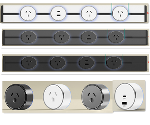 Binario Elettrico Rimovibile Bianco <span class=keywords><strong>Nero</strong></span> Grigio 8000W 60cm con Presa AU e 3 Prese Elettriche 1 USB per Casa Ufficio <span class=keywords><strong>Cucina</strong></span> - Product Image 2