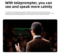 Cadeau de Noël, dispositif de traduction AI ChatGPT, lunettes intelligentes AR avec affichage de traduction en temps réel, 89 langues, téléprompteur, caméra