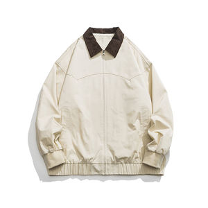 Chaqueta Retro con Logotipo Personalizado, Chaqueta Informal Corta con Bordado Simple para Hombre, Abrigo Informal para Pareja, Cómodo, Moderno y Popular para Actividades al Aire Libre - Product Image 2