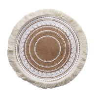 Set de Napperons Ronds Classiques Tissés Ychon Europe, Résistants à la Chaleur, Antidérapants, Écologiques, pour la Maison et la Table à Manger