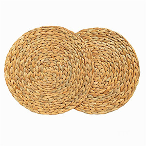 Mantel cá nhân de tejido Ratan manten manten mantenedores tejidos redondos manteles individuales Negro cascara Coco - Product Image 4