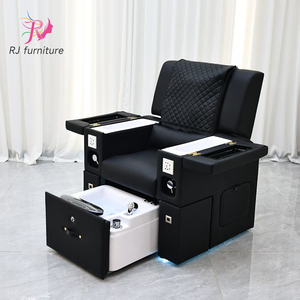 Meubles de salon modernes, fauteuil de pédicure électrique luxueux avec fonction de massage du dos, table à ongles réglable - Product Image 5