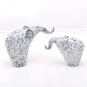 Nordic Trendy Decorative Elephant Home Table Ornament Handmade Cristal Elefantes Decoracion Creative White Elephant Sculpture