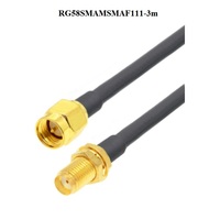 Câble RG58 avec connecteurs SMA, SMB, FME, FAKRA, MCX, MMCX, TS9, CRC9, BNC, TNC, N (mâle/femelle) – Adaptateur et rallonge de câble RG58