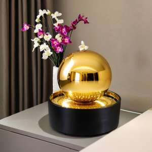 Gazing Globe من الفولاذ المقاوم للصدأ الذهبي اللامع زينة منزلية في الهواء الطلق لتدفئة الحرارة المتلألئة - Product Image 4