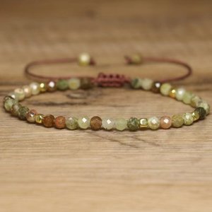 New 4mm Green Garnet <strong>Beaded</strong> <strong>Bracelet</strong> for Women Natural Gemstone Tsavorite Adjustable Healing Crystal Dainty Stone <strong>Bracelet</strong> - Product Image 5