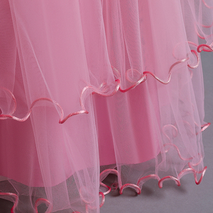 ชุดแต่งงานเด็กไซส์กลางแบบขายส่งสั่งทำได้ ดีไซน์ไหล่เดียว กระโปรงยาวผ้าทูลล์ทรงเจ้าหญิง - Product Image 6