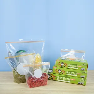 Wholesale Freezer Frosty Refrigerator Fridge Freezing Custom Keep Fresh Pe Food Grade Ziplock Zip Lock Plastic Packaging Bag