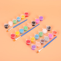 Nouvelle Collection 2025 – Mini Pots de 3 ml – 6 Couleurs – Peinture Acrylique à Base d'Eau Non Toxique pour Enfants – Idéale pour Toile, Verre, Papier