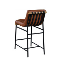 Tabourets hauts Chaises de bar Chaise de hauteur de comptoir Tabouret de bar moderne Chaise de bar en cuir rembourrée de luxe pour meubles de cuisine