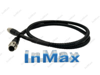 Cable Ethernet M12 con funda trenzada de filamento plano de nailon de alta calidad del fabricante InMax X-Coded Series