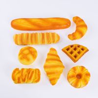 Jouet Squishy en PU Souple à Rebond Lent, Modèle Croissant Gaufre Parfumé, Anti-Stress, OEM CN, pour Unisexe, 14 ans et plus