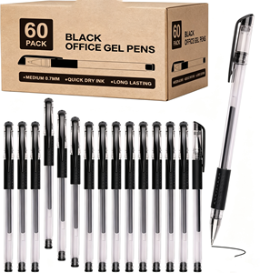 Hotsale European Standard Stationery Wholesale Custom 3 Colors Gel Ink <b>Pens</b> 0.5mm Smoot Fluent Writing Gel <b>Pen</b> Sets - Product Image 1