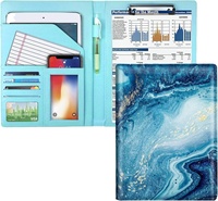 Carpeta Portadocumentos de Cuero PU con Diseño de Mármol, Personalizable en Colores, de Alta Calidad, con Bloc de Notas y Portapapeles, Logotipo Personalizado, OEM, ODM, Guangdong