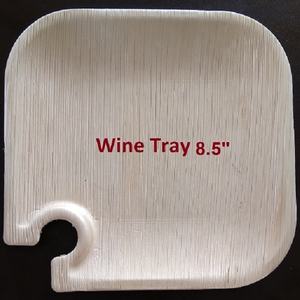 เครื่องใช้บนโต๊ะอาหารใบปาล์ม Areca ออร์แกนิกธรรมชาติ100% แผ่นและชามที่ย่อยสลายได้ตามธรรมชาติที่มีลวดลายของพืช - Product Image 6