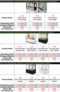 Vitrine réfrigérée de comptoir à température unique pour gâteaux, avec éclairage LED et porte coulissante, 0,7/0,9/1,2 m - Product Image 2