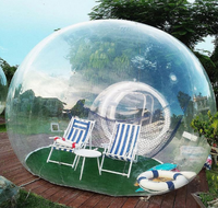 Terrain de jeux gonflable transparent en cristal personnalisé pour enfants, maison à bulles gonflable