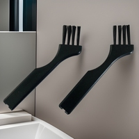 Petite brosse de nettoyage pour clavier et accessoires de rasoir, conception spéciale pour le débavurage, nettoyage électronique, en PP noir