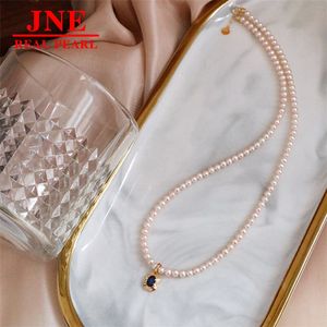 ของขวัญวันแม่ ไข่มุกน้ำจืดธรรมชาติ 7-8 เม็ด รูปไข่ แซฟไฟร์ 18K โกลเด้นฮาร์เบอร์ แซฟไฟร์เพิร์ล สำหรับผู้หญิง - Product Image 5