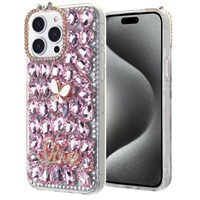 Coque de téléphone portable KINGSOUL de luxe la plus vendue avec diamants, en TPU+PC+verre, support magnétique à 16 anneaux, design antichoc, pailletée, à clipser