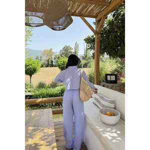 Ensemble de vêtements de plein air et de randonnée à carreaux bleus - Product Image 6