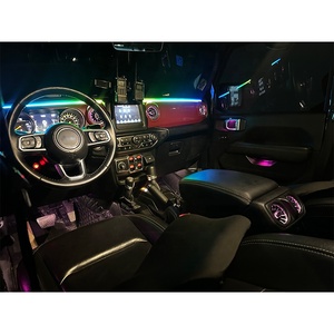 ไฟตกแต่งภายในรถยนต์ LED หลายสี ไฟแอมเบียนท์แบบไดนามิก สำหรับ Jeep Wrangler <span class=keywords><strong>JL</strong></span> ปี 2018-2023 จากโรงงานโดยตรง - Product Image 5