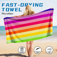 In-Stock Summer Microfiber Beach Towel Large Size Quick-Dry Bath Towel Custom Designed and Hot-Selling