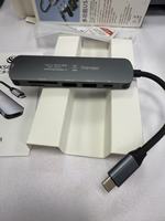 4 en 1 usb-c Hub 4 puertos 6 puertos USB C hubs 3,0 tipo C estación de acoplamiento 6 en 1 estación de acoplamiento con tarjeta 4K SD TF portátil pd100w