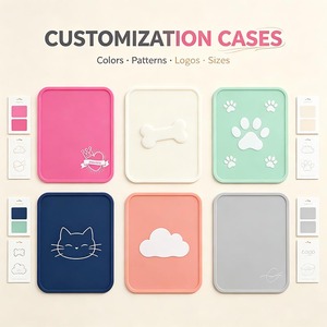 Custom Silicone Pet Feeding <b>Mat</b> Waterproof Non-Slip Multi-Color Options for Dog & <b>Cat</b> Bowls OEM/ODM Available No Dropshipping - Product Image 4