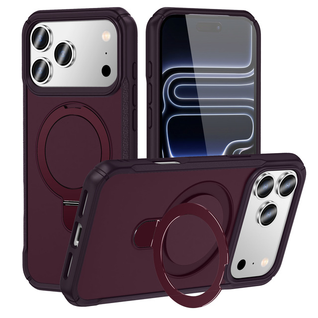 Shock Proof Magnetic Case for iPhone 18 Pro Max Heavy Duty Kickstand Cover for iPhone 18 17 Pro 16 15 14 LM180