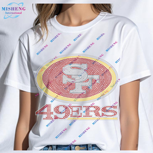 工場カスタムNFLチームロゴラインストーンアイロン転写 - Product Image 2