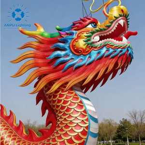 Anpu Lighting - Linterna Gigante con Motivo <span class=keywords><strong>de</strong></span> Cabeza <span class=keywords><strong>de</strong></span> Dragón Chino Colorido, Luz Decorativa <span class=keywords><strong>para</strong></span> Exteriores, Impermeable, <span class=keywords><strong>para</strong></span> Paisajes, Navidad, Halloween y Festivales - Product Image 3