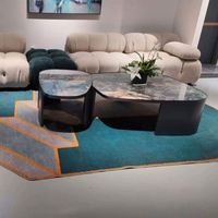 Nouvelle table basse populaire 2026 en forme de C, avec base en acier inoxydable, pour l'Italie