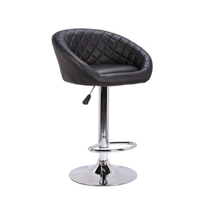 Taburete <span class=keywords><strong>de</strong></span> cuero PU para Bar, taburete giratorio con respaldo - Product Image 1