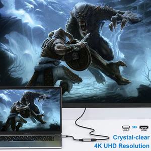 Sipu Siêu Tốc Độ Cao 4K 30Hz 60Hz PVC Áo Khoác <span class=keywords><strong>HDMI</strong></span> Cáp USB 3.1 Loại C Nam Để Cho <span class=keywords><strong>HDMI</strong></span> Nữ Adapter Chuyển Đổi - Product Image 3