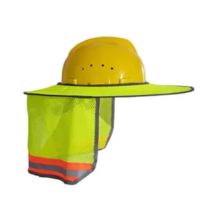 Светоотражающий дышащий шлем для рабочих, твердая шляпа, солнцезащитный козырек для рабочих от солнечного света, закрытый козырек на шею