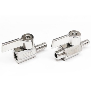 Mini Brass Bóng Van Khí Nén Thép Không Gỉ Mini Đôi Bên Trong Và Bên Ngoài Chủ Đề Phụ Kiện 304 Threaded Bóng Van 1/8 - Product Image 4