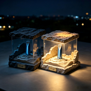 Statua <span class=keywords><strong>della</strong></span> Fortezza Masmak, Souvenir Personalizzato in Resina con LED, Articoli da Viaggio del Medio Oriente, Regali dell'Arabia Saudita - Product Image 2
