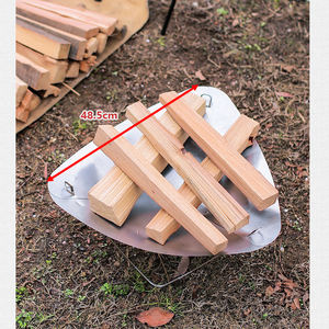 Brasero portable d'extérieur en acier pour bois, démontable pour le camping, les feux de camp, le jardin et les pique-niques - Product Image 6