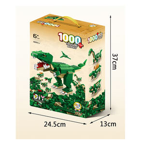 Modèle de dinosaure en blocs de construction, 1000 pièces de blocs de dinosaures - Product Image 6