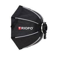 TRIOPO Boîte à lumière pliable KX 55cm 65cm 90cm 120cm, parapluie octogonal portable avec grille en nid d'abeille pour flash de studio
