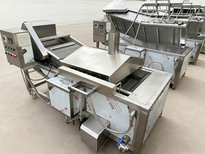 Machine à frire continue de petite capacité, machine à frire à bande transporteuse pour nuggets de poulet, restauration rapide - Product Image 2