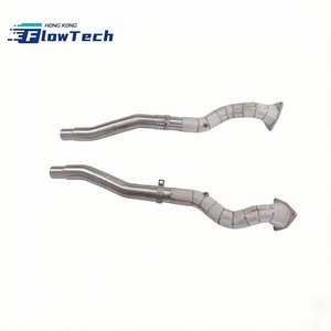 Downpipe à haut débit en acier inoxydable SS304 avec bouclier thermique pour Ferrari F12 812 6.3L V12 - Product Image 6