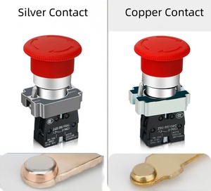 Mini interruptor de botón pulsador de metal de 220V/24V, nivel IP65, parada de emergencia, botones de interruptor eléctrico momentáneo de encendido/apagado, 10A máx. - Product Image 4