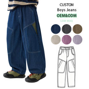 Vente en gros OEM YYO <span class=keywords><strong>Pantalon</strong></span> en jean droit décontracté pour enfants avec poches 4-16 ans jean <span class=keywords><strong>doublé</strong></span> <span class=keywords><strong>polaire</strong></span> pour <span class=keywords><strong>garçon</strong></span> hiver - Product Image 5
