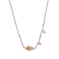 Collier tendance pour femme Novito, élégant, simple, haut de gamme, imitation perle naturelle, chaîne à maillons en forme d'étoile de lune, zircon