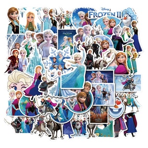 50 Pezzi Adesivi Cartoon <span class=keywords><strong>Frozen</strong></span> <span class=keywords><strong>Elsa</strong></span> <span class=keywords><strong>Anna</strong></span> Principesse 2 per Bambine, Decorazione Murale, Etichette Anime - Product Image 2