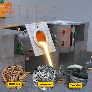 Forno a Induzione Industriale per Fusione Continua di Rottami Metallici da 200kg a 3 Tonnellate - Product Image 1